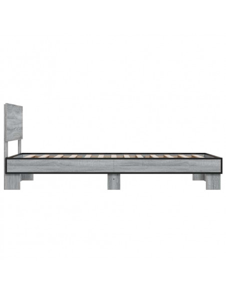 Giroletto Grigio Sonoma 100x200 cm Legno Multistrato e Metallo