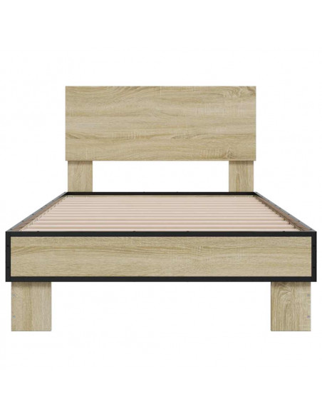 Giroletto Rovere Sonoma 75x190cm in Legno Multistrato e Metallo