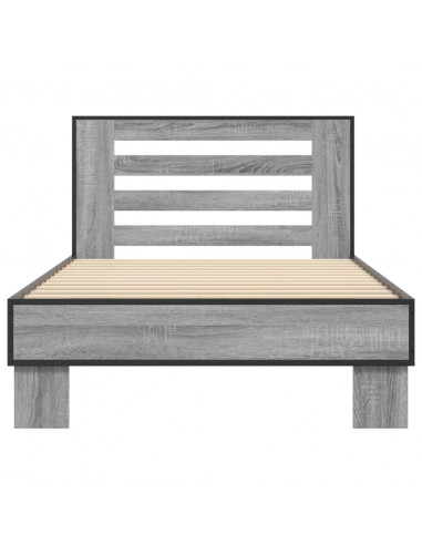 Giroletto Grigio Sonoma 100x200 cm Legno Multistrato e Metallo