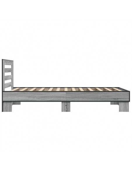 Giroletto Grigio Sonoma 100x200 cm Legno Multistrato e Metallo