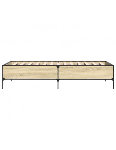 Giroletto Rovere Sonoma 75x190cm in Legno Multistrato e Metallo