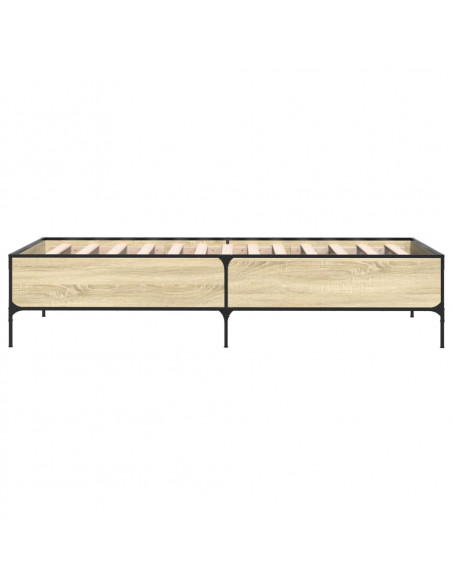 Giroletto Rovere Sonoma 75x190cm in Legno Multistrato e Metallo