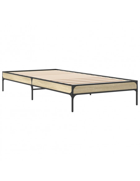 Giroletto Rovere Sonoma 90x200 cm Legno Multistrato e Metallo