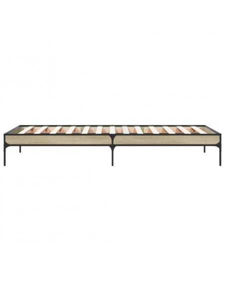 Giroletto Rovere Sonoma 90x200 cm Legno Multistrato e Metallo