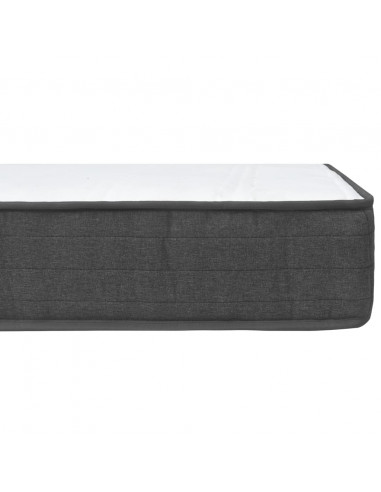 Letto a Molle Grigio Scuro in Tessuto 180x200 cm