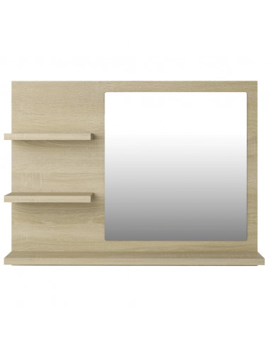 Specchio da Bagno Rovere Sonoma 60x10,5x45 cm Legno Multistrato