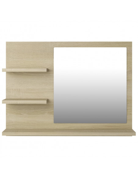 Specchio da Bagno Rovere Sonoma 60x10,5x45 cm Legno Multistrato