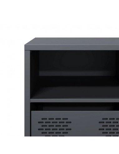 Mobile TV Antracite 135x39x43,5 cm Acciaio Laminato a Freddo