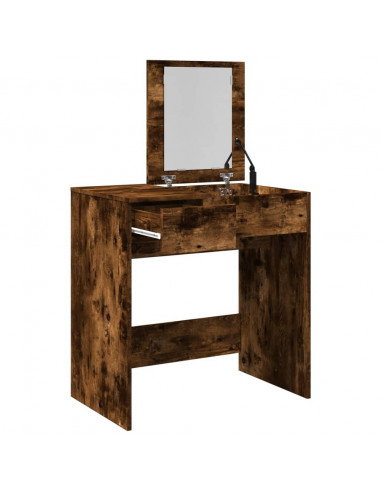 Toeletta con Specchio Rovere Fumo 73x46,5x120 cm