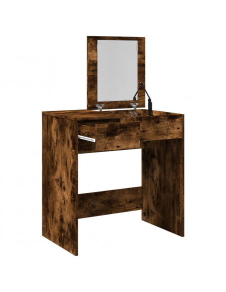 Toeletta con Specchio Rovere Fumo 73x46,5x120 cm