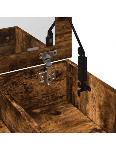 Toeletta con Specchio Rovere Fumo 73x46,5x120 cm