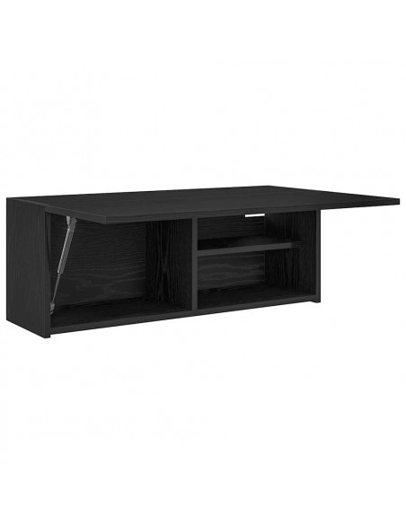 Mobile da Bagno a Parete Nero 80x25x30 cm in Legno Multistrato