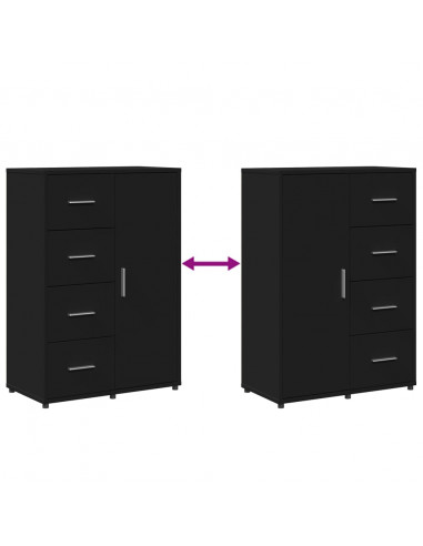 Credenza Nero 60x31x84 cm in Legno Multistrato