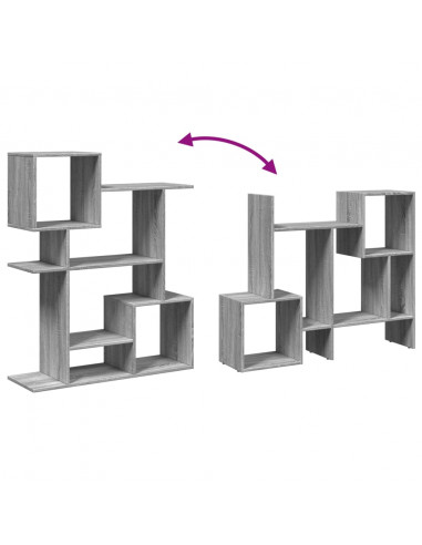 Libreria Divisorio Grigio Sonoma 92x29x112 cm in Truciolato