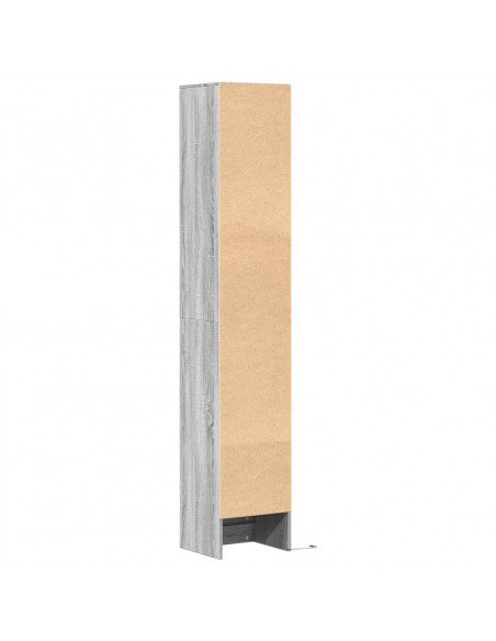 Credenza con LED Grigio Sonoma 36x32,5x200 cm Legno Multistrato