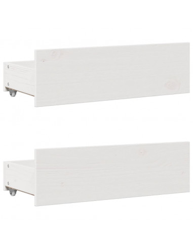 Letto Libreria senza Materasso Bianco 140x190 cm Legno di Pino