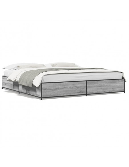 Giroletto Grigio Sonoma 200x200 cm in Legno Multistrato Metallo