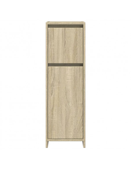 Set Mobili da Bagno 4 pz Rovere Sonoma in Legno Multistrato