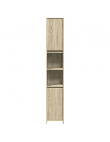 Set Mobili da Bagno 4 pz Rovere Sonoma in Legno Multistrato