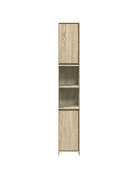 Set Mobili da Bagno 4 pz Rovere Sonoma in Legno Multistrato