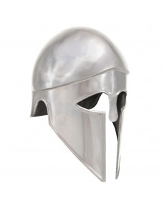 Elmo da Guerriero Greco Antico per LARP in Acciaio Argento 2