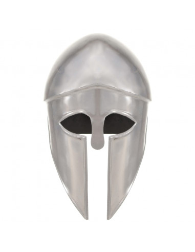 Elmo da Guerriero Greco Antico per LARP in Acciaio Argento
