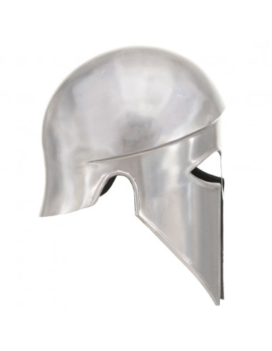 Elmo da Guerriero Greco Antico per LARP in Acciaio Argento
