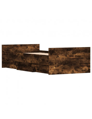 Giroletto con Testiera e Pediera Rovere Fumo 90x200 cm