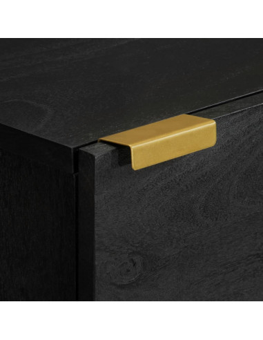 Credenza Nera 40x33x110 cm in Legno Multistrato