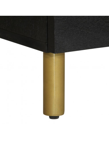 Credenza Nera 40x33x110 cm in Legno Multistrato