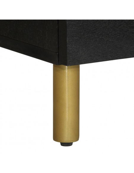 Credenza Nera 40x33x110 cm in Legno Multistrato