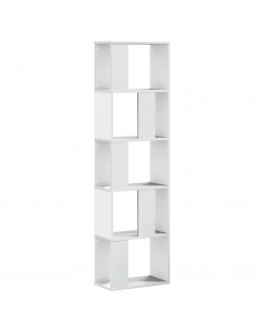 Libreria 5 Ripiani Bianca 45x23,5x162,5cm Legno Multistrato 2
