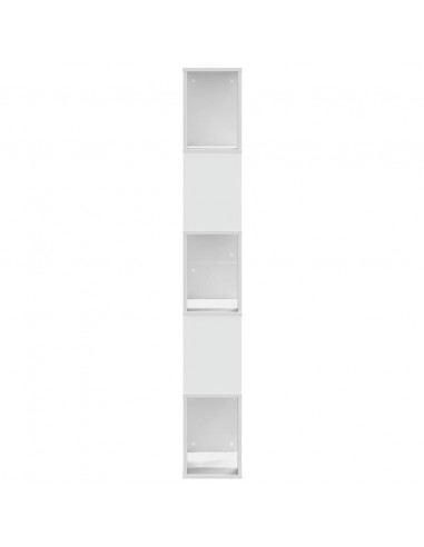 Libreria 5 Ripiani Bianca 45x23,5x162,5cm Legno Multistrato