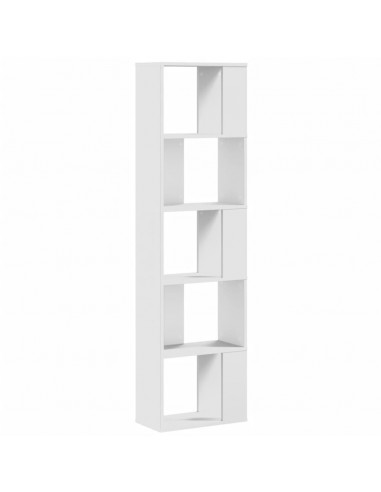 Libreria 5 Ripiani Bianca 45x23,5x162,5cm Legno Multistrato