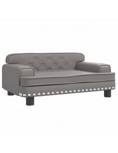 Lettino per Cani Grigio 70x45x30 cm in Similpelle 2