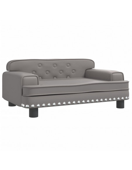 Lettino per Cani Grigio 70x45x30 cm in Similpelle
