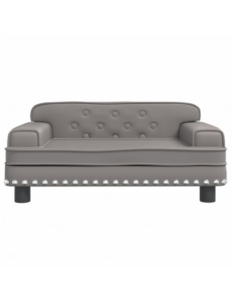 Lettino per Cani Grigio 70x45x30 cm in Similpelle