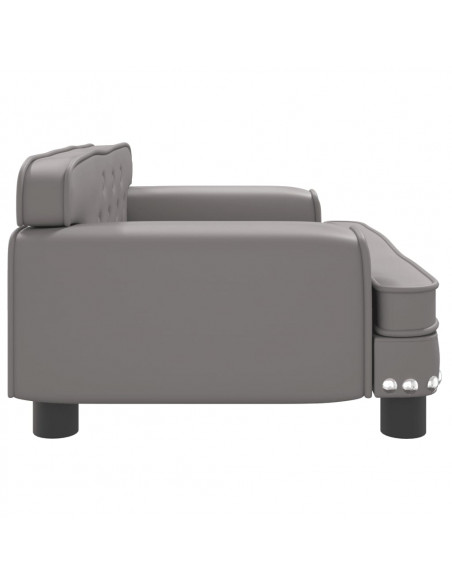 Lettino per Cani Grigio 70x45x30 cm in Similpelle