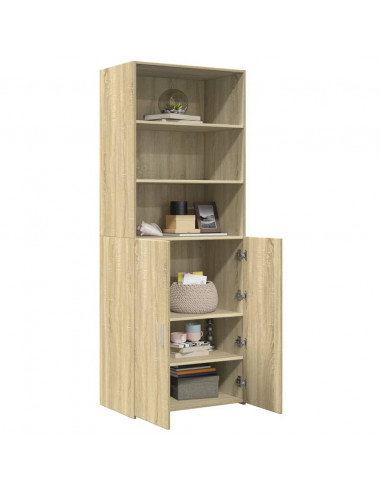 Credenza Rovere Sonoma 70x42,5x185 cm in Legno Multistrato