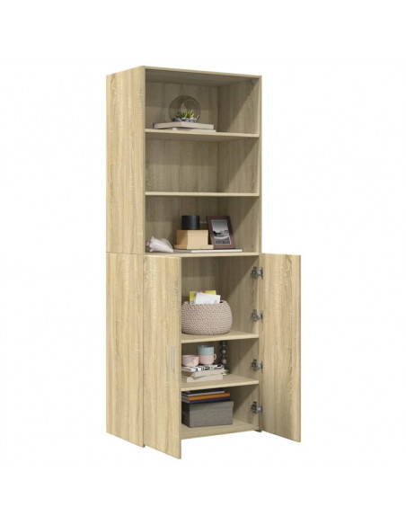 Credenza Rovere Sonoma 70x42,5x185 cm in Legno Multistrato
