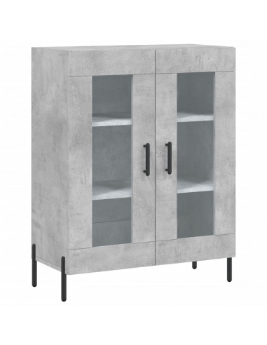 Credenza Grigio Cemento 69,5x34x180 cm in Legno Multistrato
