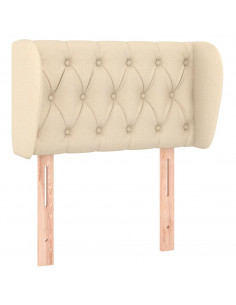 Testiera ad Orecchio Crema 83 x 23 x 78/88 cm in Tessuto 2