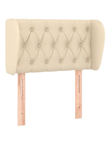 Testiera ad Orecchio Crema 83 x 23 x 78/88 cm in Tessuto