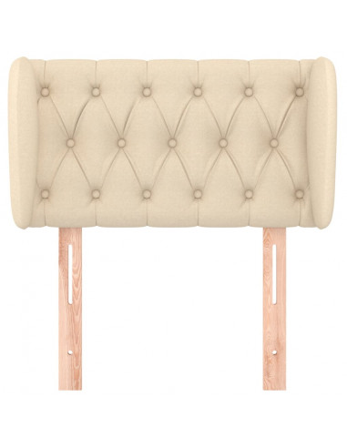 Testiera ad Orecchio Crema 83 x 23 x 78/88 cm in Tessuto