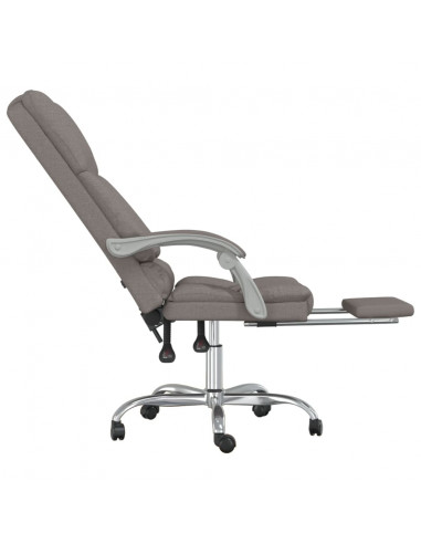Sedia da Ufficio Massaggio Reclinabile Tortora in Tessuto