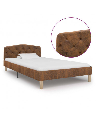 Giroletto Marrone in Similpelle Scamosciata 90x200 cm