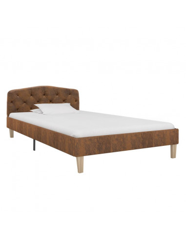 Giroletto Marrone in Similpelle Scamosciata 90x200 cm