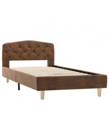 Giroletto Marrone in Similpelle Scamosciata 90x200 cm