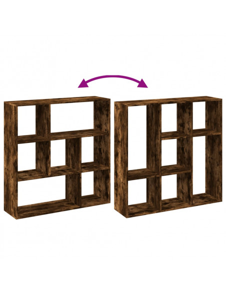 Libreria Divisorio Rovere Fumo 102x29x103,5 cm in Truciolato