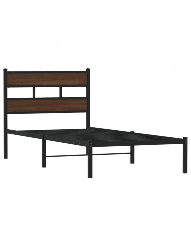 Giroletto senza Materasso con Testiera Rovere Marrone 90x200 cm